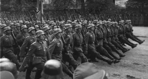 W W I I_ Soldiers_ Marching_ Parade Wallpaper