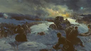 W W I I Winter Battle Artwork Wallpaper