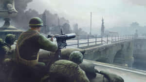 W W2_ Soldiers_ Bridge_ Defense.jpg Wallpaper