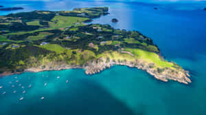 Waiheke Island Aerial View New Zealand Wallpaper