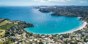 Waiheke Island Aerial View New Zealand Wallpaper