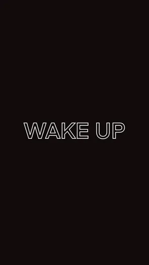 Wake Up On Black Iphone 6 Plus Wallpaper