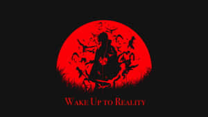 Wake Upto Reality Red Black Design Wallpaper