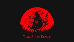 Wake Upto Reality Red Black Design Wallpaper