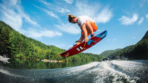 Wakeboarding Roast Beef Grab Trick Wallpaper