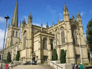 Wakefield Cathedral Exterior Wallpaper