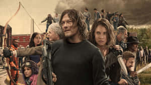 Walking Dead Group Readyfor Action Wallpaper