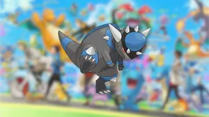 Walking Rampardos Wallpaper