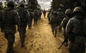 Walking Us Army Military Desktop Wallpaper