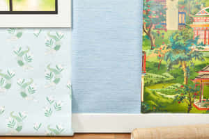 Wall With Copious Designs Wallpaper