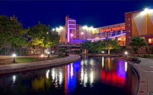 Wallpaper San Antonio, Texas, River, Building, Reflection Wallpaper