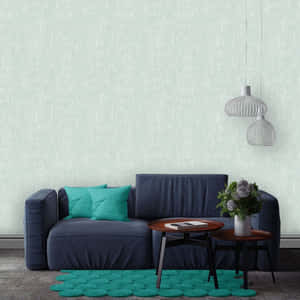 Walls In The Bright Living Room With Subtle Design Wallpaper