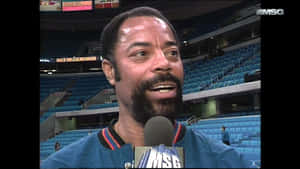 Walt Frazier Basketball Court Interview Wallpaper