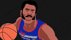 Walt Frazier Basketball Player Digital Art Illustration Wallpaper