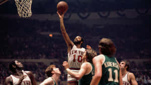 Walt Frazier New York Knicks Vs. Boston Celtics Wallpaper