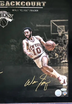 Walt Frazier Signed Autograph Hall Of Fame 1987 Wallpaper