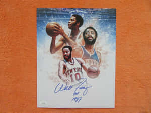 Walt Frazier Signed Autograph Poster Art Wallpaper