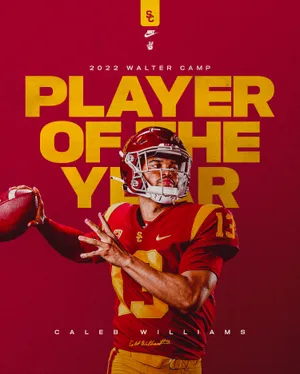 Walter Camp Playerofthe Year Caleb Williams Wallpaper