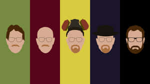 Walter White Evolution Illustration Wallpaper