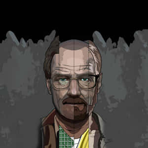 Walter White Transformation Illustration Wallpaper