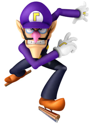 Waluigi Unleashes His Signature Style Wallpaper