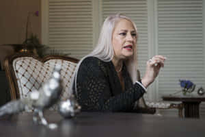 Wanda Vázquez Garced Explaining Wallpaper