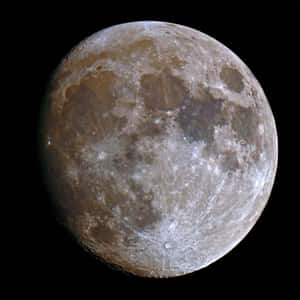 Waning Gibbous Moon Closeup Wallpaper