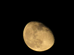 Waning Gibbous Moon Night Sky Wallpaper