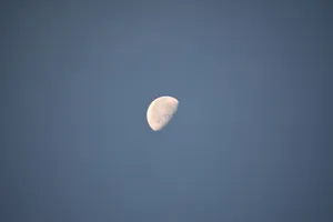 Waning Gibbous Moonin Daylight Sky Wallpaper