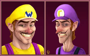 Wario And Waluigi Art By Elusive Wallpaper