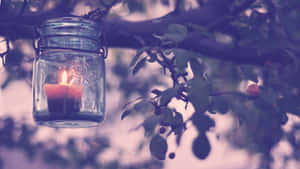 Warm Aesthetic Of Vintage Candles Wallpaper