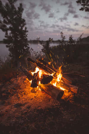 Warm And Cozy Fireplace Wallpaper