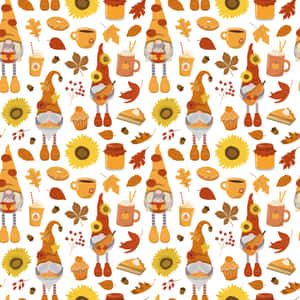 Warm And Vibrant Fall Festival Scene Wallpaper