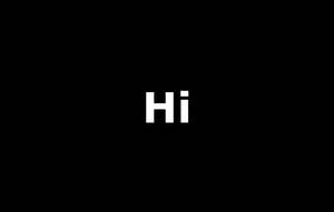 Warm Greeting With Bold 'hi' Banner Wallpaper