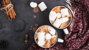 Warm Hot Chocolate With Marshmallows Wallpaper
