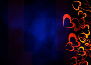 Warm Orange Heart On A Vibrant Background Wallpaper