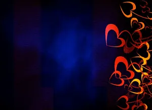 Warm Orange Heart On A Vibrant Background Wallpaper