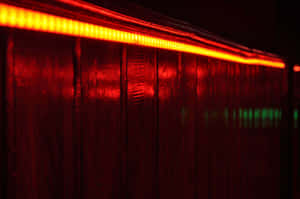 Warm Red Neon Glowon Wood Wallpaper