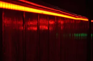 Warm Red Neon Glowon Wood Wallpaper