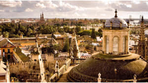 Warm-tinted Photo Of Seville Cathedral Wallpaper