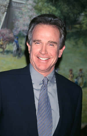 Warren Beatty In A Classic Black Suit Wallpaper