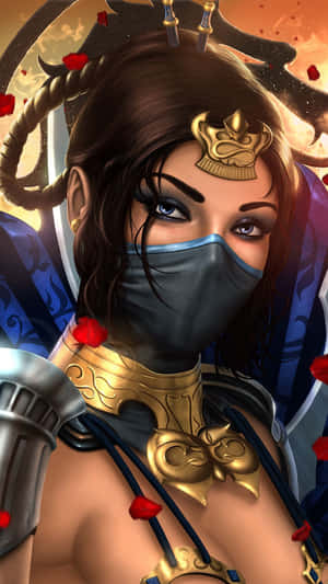 Warrior Princess Kitana In Mortal Kombat Wallpaper