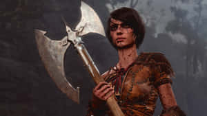 Warrior Woman With Axe Wallpaper