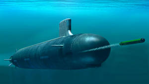 Warship Submarine Firing Torpedo Wallpaper