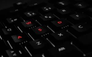 Wasd Black And Red Gaming Wallpaper