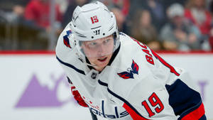 Washington Capitals Nicklas Backstrom White 19 Uniform Wallpaper