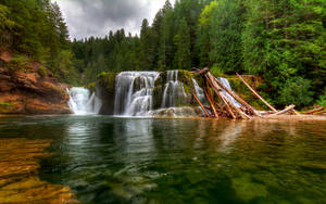 Washington Lower Lewis Falls Wallpaper