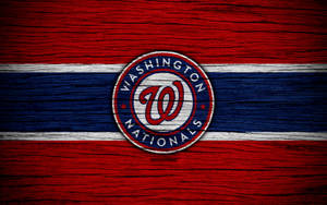 Washington Nationals Wood Grain Wallpaper