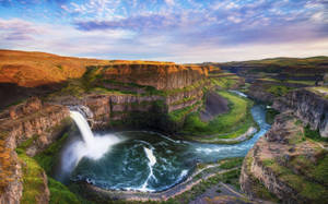 Washington Palouse Falls Aerial Wallpaper