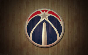 Washington Wizards Logo On Basketball Floor Wallpaper